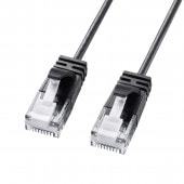 [KB-SL6A-03BK] カテゴリ6A極細LANケーブル(ブラック・3m)|LAN(OAファニチャー・アクセサリ)|OAファニチャー・アクセサリ