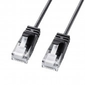 [KB-SL6A-05BK] カテゴリ6A極細LANケーブル(ブラック・5m)|LAN(OAファニチャー・アクセサリ)|OAファニチャー・アクセサリ