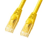 [KB-T6AY-005Y] カテゴリ6Aより線LANケーブル(イエロー・0.5m)|LAN(OAファニチャー・アクセサリ)|OAファニチャー・アクセサリ