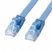 [KB-FL6AL-20BL] カテゴリ6AフラットLANケーブル(ブルー・20m)|LAN(OAファニチャー・アクセサリ)|OAファニチャー・アクセサリ