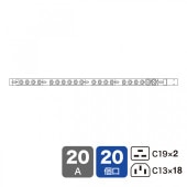 [SV22020C19] 19����������С���å��ѥ��󥻥��(����ॵ������200V��20A��IEC C19��2�ĸ�+IEC C13��18�ĸ���3m)