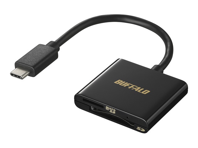 [BSCR110U3CBK] USB3.2Gen1Type-C �����ɥ꡼���� SD/microSD �֥�å�