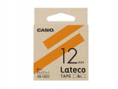 [XB-12EO] ラテコ用テープ (オレンジテープに黒文字12mm幅)|ラベルライター|文具・オフィス機器