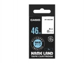 [XR-46GCWE] ネームランド用テープ キレイにはがせて下地がかくせる強粘着テープ (白テープに黒文字46mm幅)|ラベルライター|文具・オフィス機器