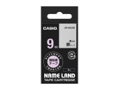 [XR-9GCSR] ネームランド用テープ キレイにはがせて下地がかくせる強粘着テープ (銀テープに黒文字9mm幅)|ラベルライター|文具・オフィス機器