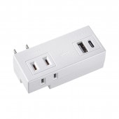 [TAP-MUC1AC2W] モバイルタップ (ACx2個口+USB-Ax1+Type-Cx1)|電源関連(OAファニチャー・アクセサリ)|OAファニチャー・アクセサリ