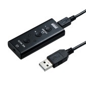 [MM-ADUSB4N] USBオーディオ変換アダプタ(4極ヘッドセット用)|ケーブル(OAファニチャー・アクセサリ)|OAファニチャー・アクセサリ