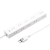 [TAP-2210-3W] 電源タップ 2P 10個口 強力ネオジムマグネット シャッター付|電源関連(OAファニチャー・アクセサリ)|OAファニチャー・アクセサリ