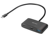[BSH3U330C1PBK] USB-C 3.2Gen1�Х��ѥ3�ݡ��ȥϥ�PD�б� �֥�å�