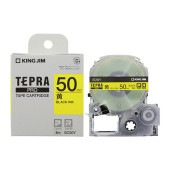 [SC50Y] テプラPROテープカートリッジ 50mm カラーラベル(パステル) 黄/黒文字|ラベルライター|文具・オフィス機器