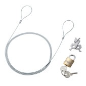 [SL-94] スロットマルチ対応セキュリティワイヤー・南京錠|セキュリティ・耐震グッズ|OAファニチャー・アクセサリ