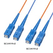 [HKB-CSSCSC1-100] コード集合型光ファイバケーブル(シングルモード、SC×2-SC×2、100m)|LAN(OAファニチャー・アクセサリ)|OAファニチャー・アクセサリ