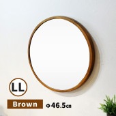 [AC-460-BR] ACOUSTIC WOOD WALL MIRROR LL ブラウン 鏡 ミラー 壁掛け 丸型 円形★|その他(家具・インテリア)|家具・インテリア