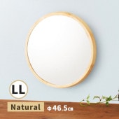 [AC-460-NA] ACOUSTIC WOOD WALL MIRROR LL ナチュラル 鏡 ミラー 壁掛け 丸型 円形|その他(家具・インテリア)|家具・インテリア