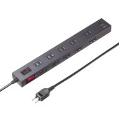 [TAPSP2110NUC3BK] 雷タップ 10個口+USB-A+Type-C(PD20W)|電源関連(OAファニチャー・アクセサリ)|OAファニチャー・アクセサリ