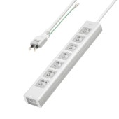 [TAP-F37SH-5ZS] 電源タップ 7個口 5m 雷ガード マグネット 3P シャッター付 一括連動集中スイッチ付 絶縁キャップ付 2Pスイングプラグ|電源関連(OAファニチャー・アクセサリ)