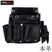 [DTL-99-BK] DBLTACT 腰袋 釘袋 工具差し 本革卓越 2段 鳶職 墨ツボケース付 電工袋 大工 小物入れ ツールケース 黒 ブラック★|その他(DIY)|DIY・ガーデニング