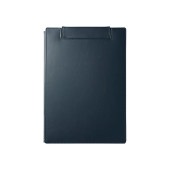 [1932LU-NV] レザフェスU クリップボード(カバ-付) ネイビ- A4ヨコ型(短辺とじ)|その他(文具)|文具・オフィス機器