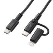 [KBIPLTCCP6010BK] USB2.0 Type-C�����֥�(Lightning�Ѵ������ץ��դ����֥�å�)