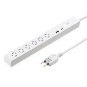 [TAP-SLIM6UC-3W] スリムタップ(AC6個口・A1+C1・PD33W・3m・ホワイト)|電源関連(OAファニチャー・アクセサリ)|OAファニチャー・アクセサリ