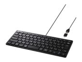 [BSKBUC310BK] Type-C変換アダプタ付 有線 USB接続ミニキーボード ブラック|パソコン周辺機器|パソコン・PC周辺機器・PCソフト