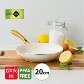 [CC010594-104] �ե饤�ѥ� 20cm ���ȥ��ǥ��� ���꡼��ۥ磻�� IH���������б� PFAS�ե꡼ �ե����Ի��� ����ߥå������ƥ��� GREENPAN��