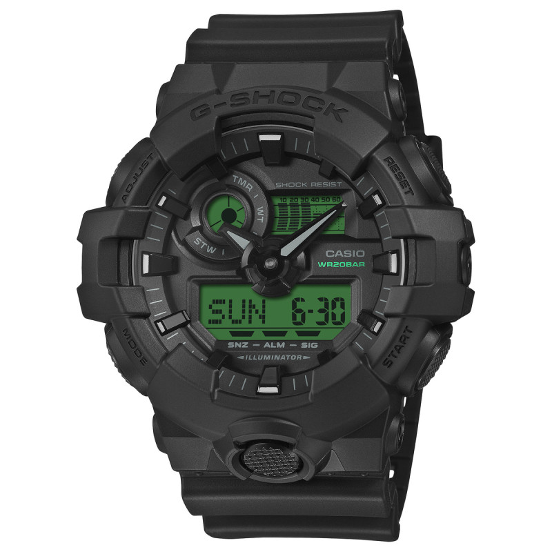 [GA-700BEG-1AJF] G-SHOCK BLACK AND ELECTRO GREEN��