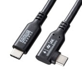 [KU-10GCCP100L10] USB10GbpsType-C�����֥�(PD100W�����������б�����¦L�����ͥ�����1m)