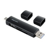 [ADR-5TCMSD5BK] USB Type-C��USB-Aξ�б� ľ�ޤ�SD/microSD�����ɥ꡼����(USB�ݡ����դ�)