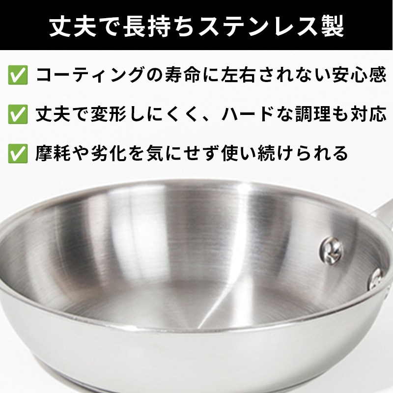[PM-P20SSHK] �ۥ磻�ȥ������� �ե饤�ѥ� 20cm  ���ƥ�쥹 �������б� IH�б� PFAS�ե꡼ PFOA�ե꡼��