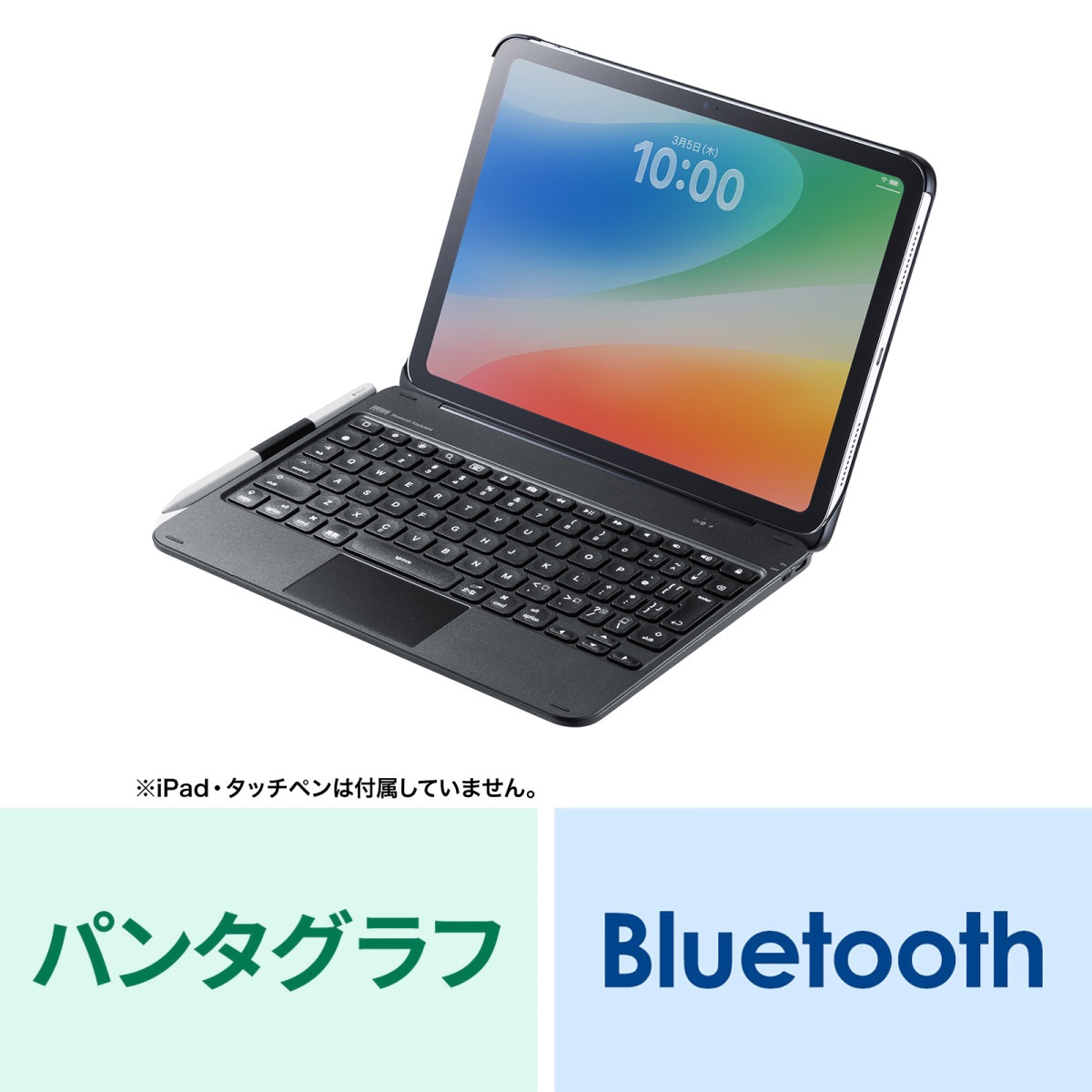 [SKB-BTIPAD5BK] A16��iPad ��10�������ѥ������դ�Bluetooth�����ܡ��� ���å��ѥå���¢ JIS����