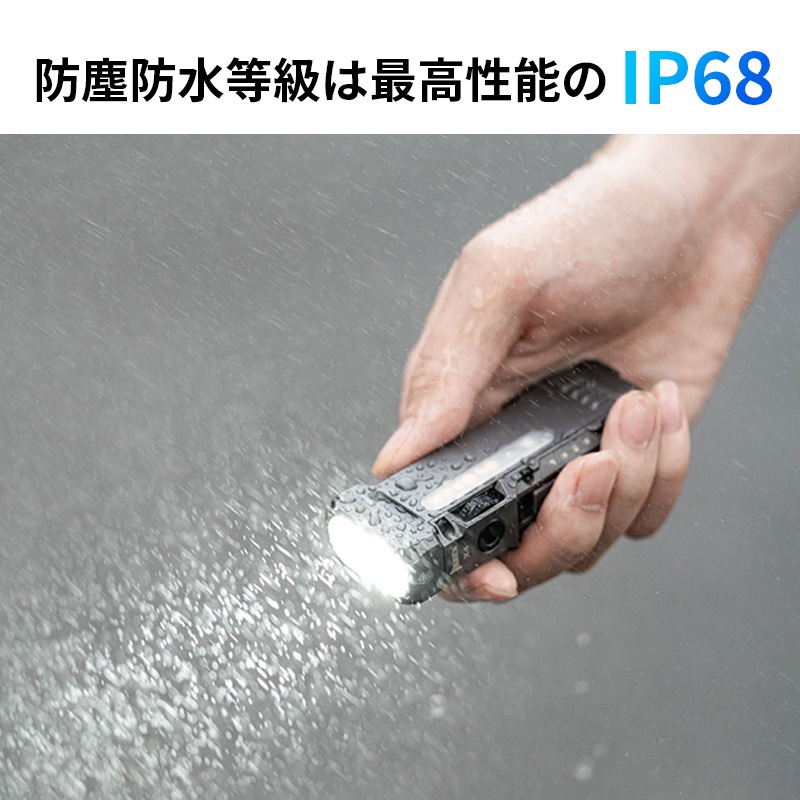 [X4-BK] LED�饤�� ���ż� ���� ���뤤 ���� �֥�å� 1500�롼���  �ϥ�ǥ��饤�� �ߥ� �ޥ��ͥå��� RGB�⡼��7���� Type-C��®���� ��ñ��� �����̥Хåƥ꡼ �ɿ��ɿ� IP68�����