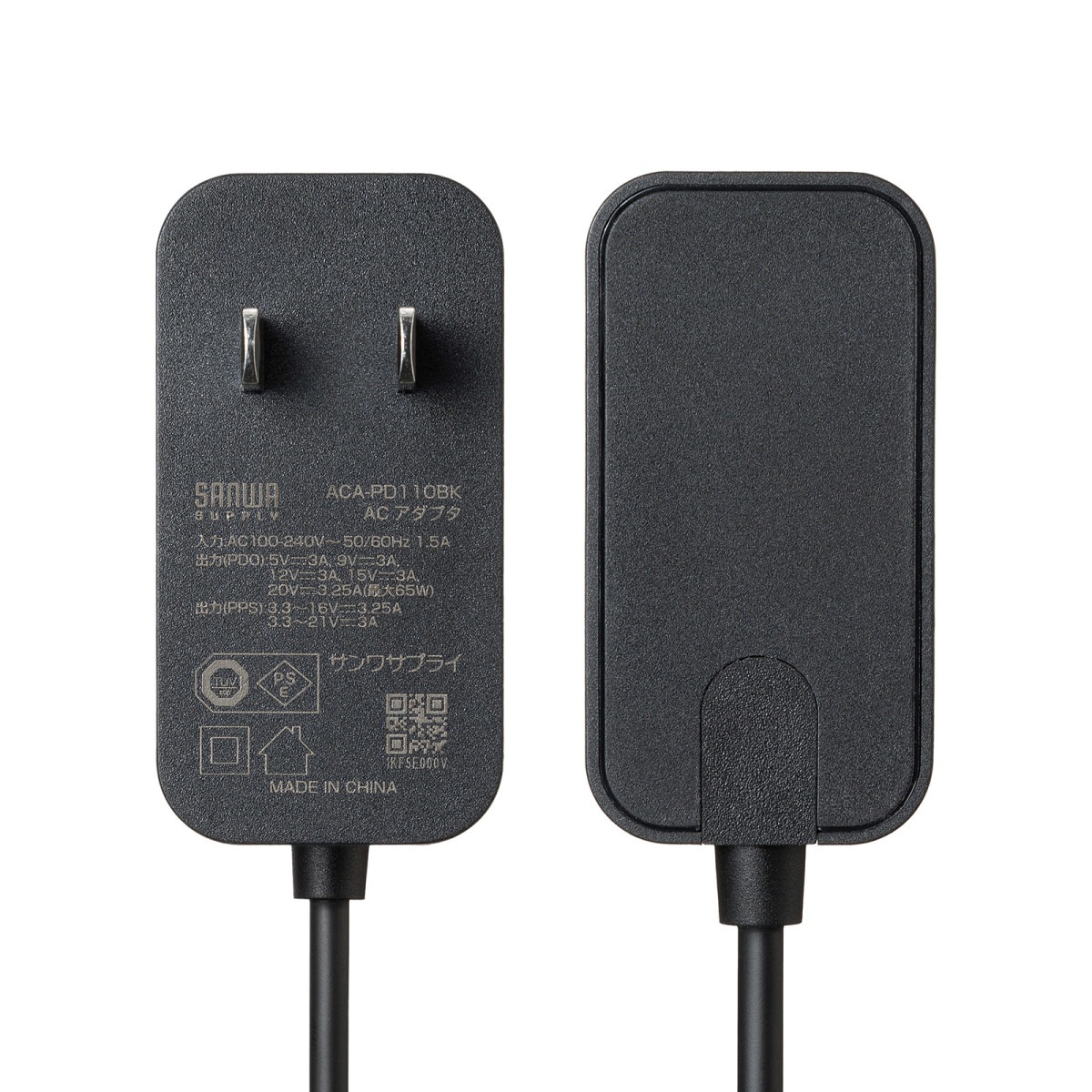 [ACA-PD110BK] USB PD�б�AC���Ŵ�(PD65W��Type-C�����֥���η�)
