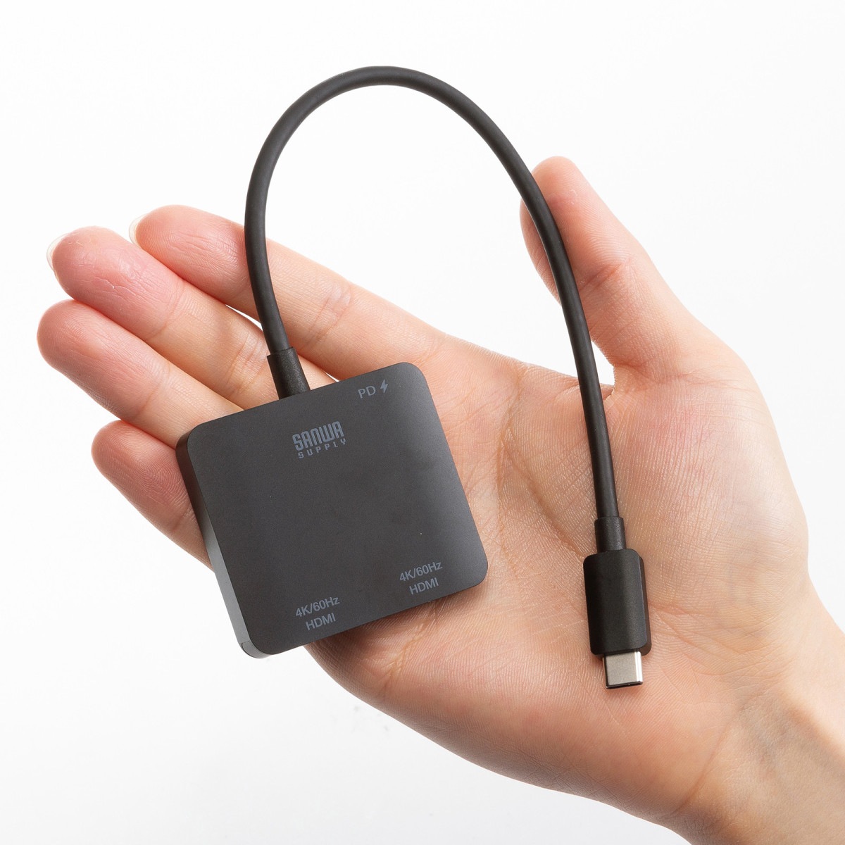 [AD-ALCMST2HDPD] USB Type C-HDMI�Ѵ������ץ�(2�ݡ���/4K/PD�б�)