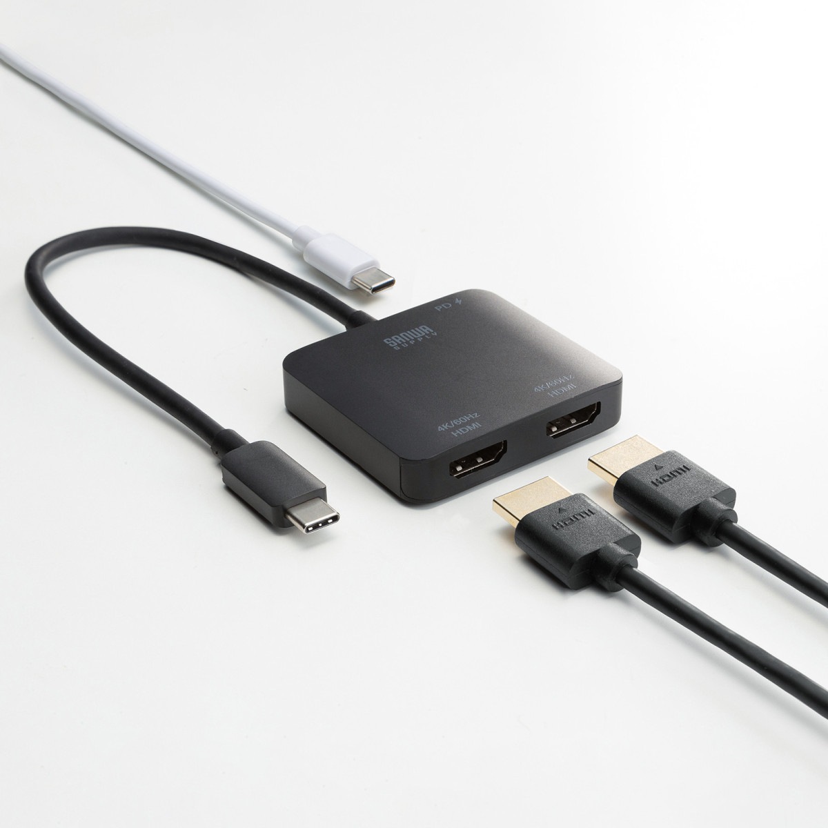 [AD-ALCMST2HDPD] USB Type C-HDMI�Ѵ������ץ�(2�ݡ���/4K/PD�б�)
