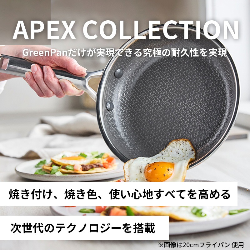 [CC010631-104] �����å��ѥ� 28cm APEX IH���������б� PFAS�ե꡼ �ե����Ի��� GREENPAN �������б� Ĵ����� ���å������ʡ�