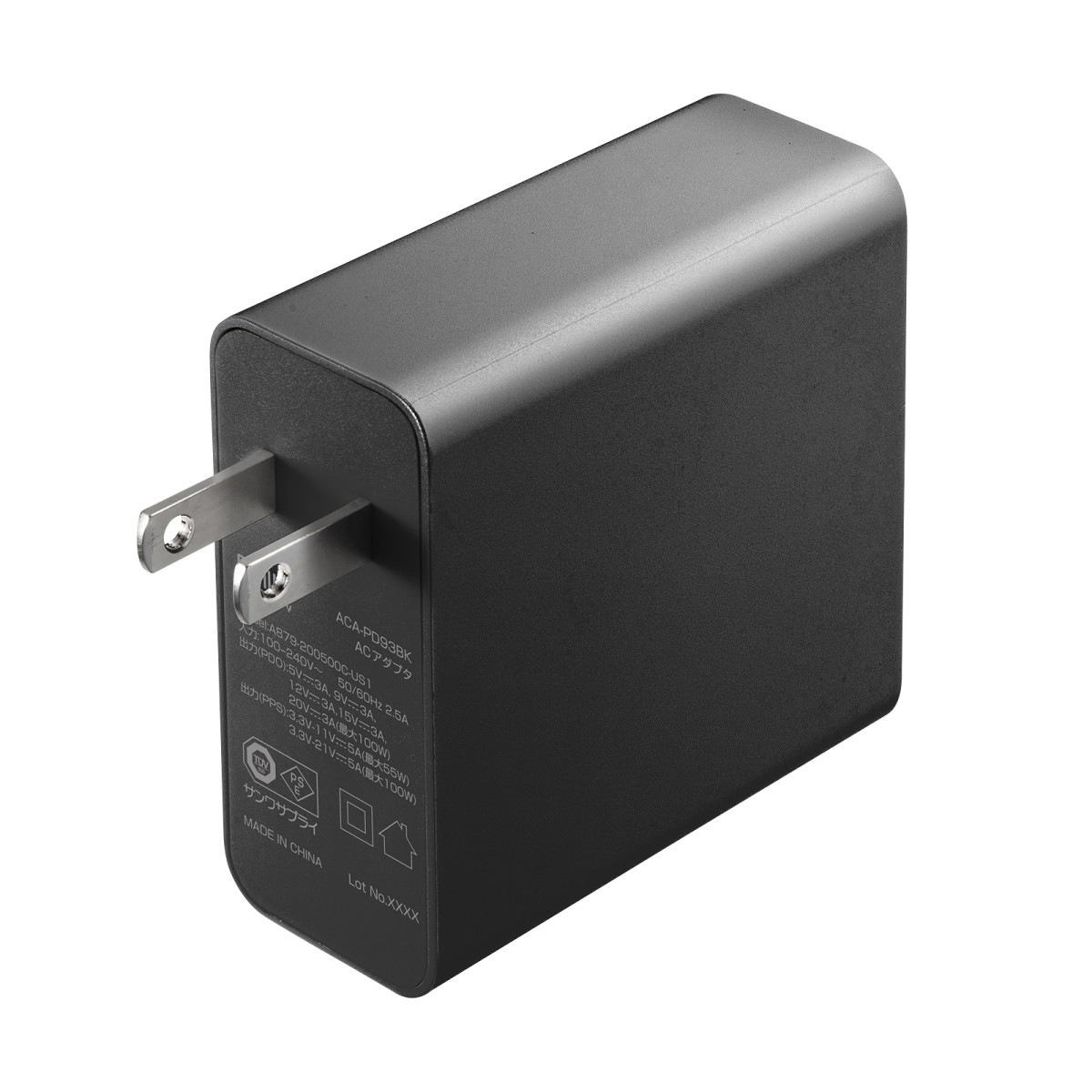 [ACA-PD93BK] USB PD�б�AC���Ŵ�(PD100W��TypeC�����֥��դ�)