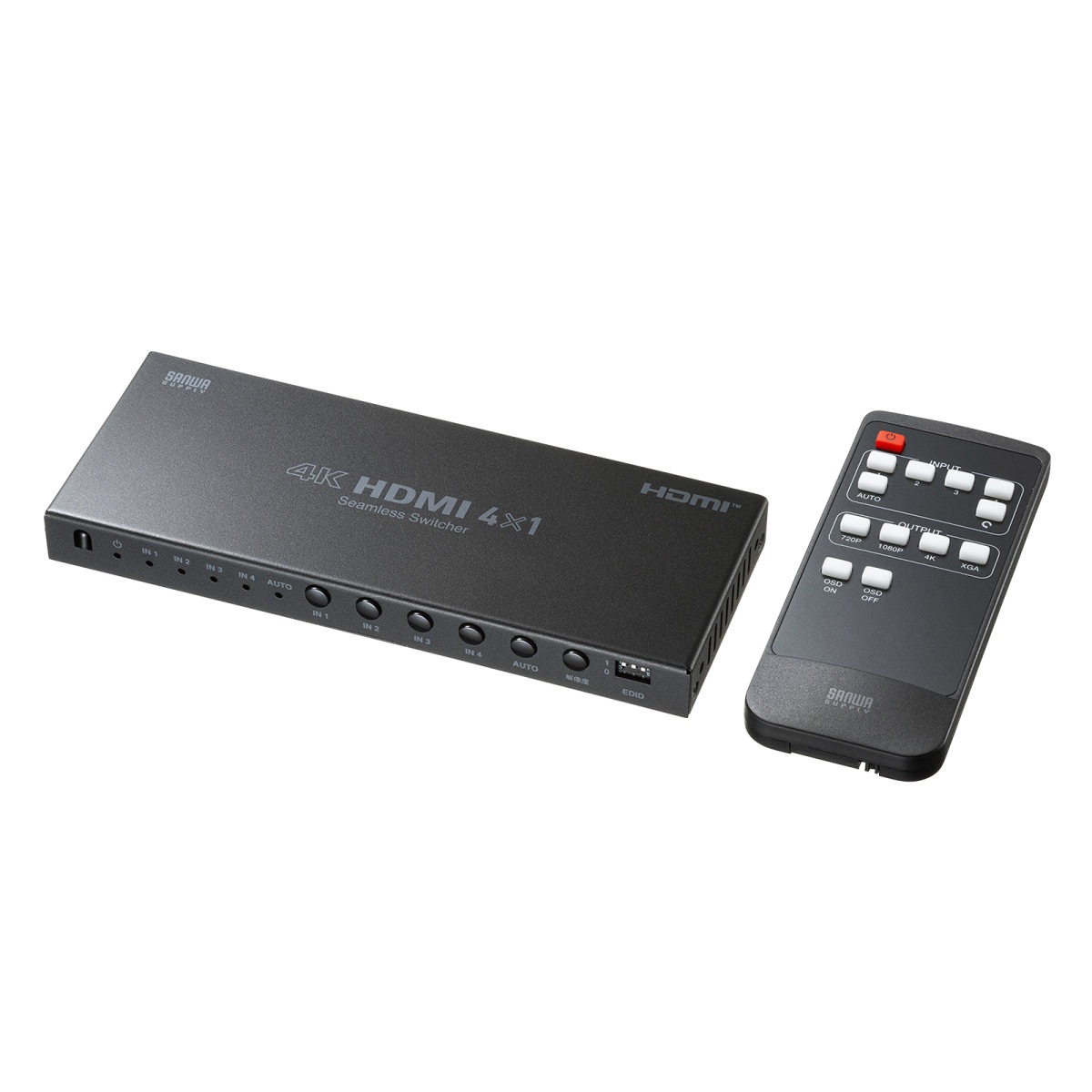 [SW-UHD41RSL] 4����1����HDMI���ش�(4K�б�/������쥹����/��⥳���դ�)