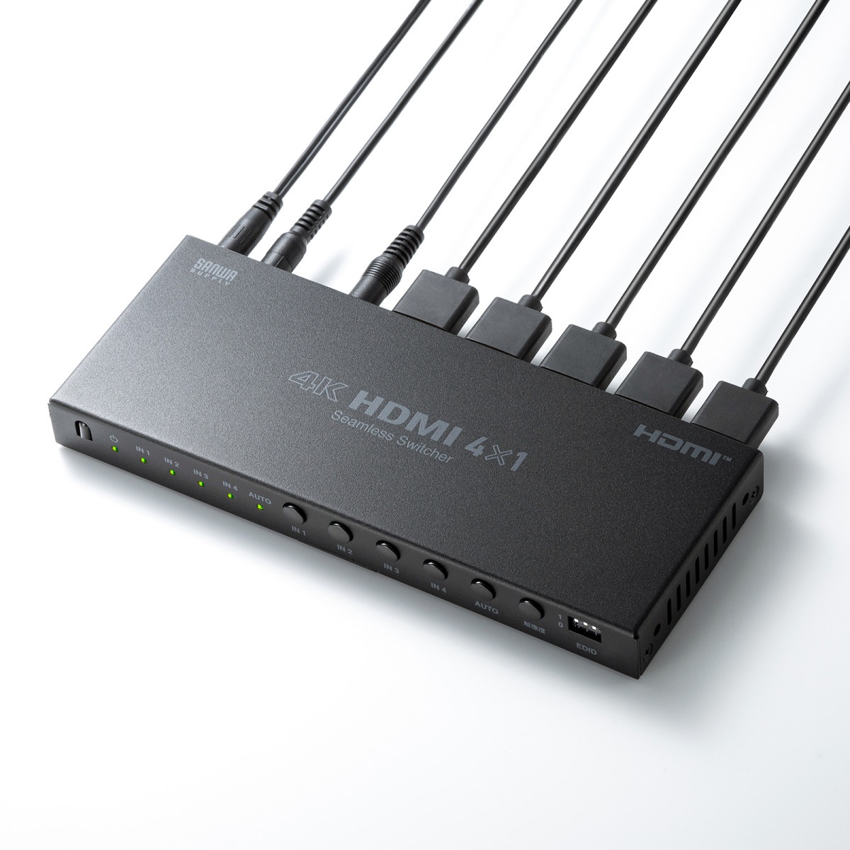 [SW-UHD41RSL] 4����1����HDMI���ش�(4K�б�/������쥹����/��⥳���դ�)