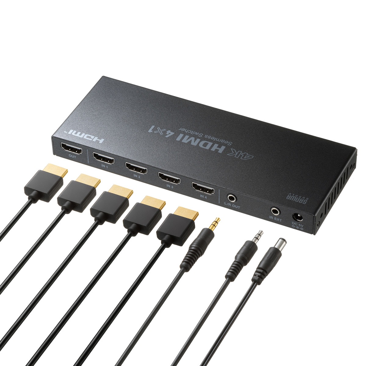 [SW-UHD41RSL] 4����1����HDMI���ش�(4K�б�/������쥹����/��⥳���դ�)