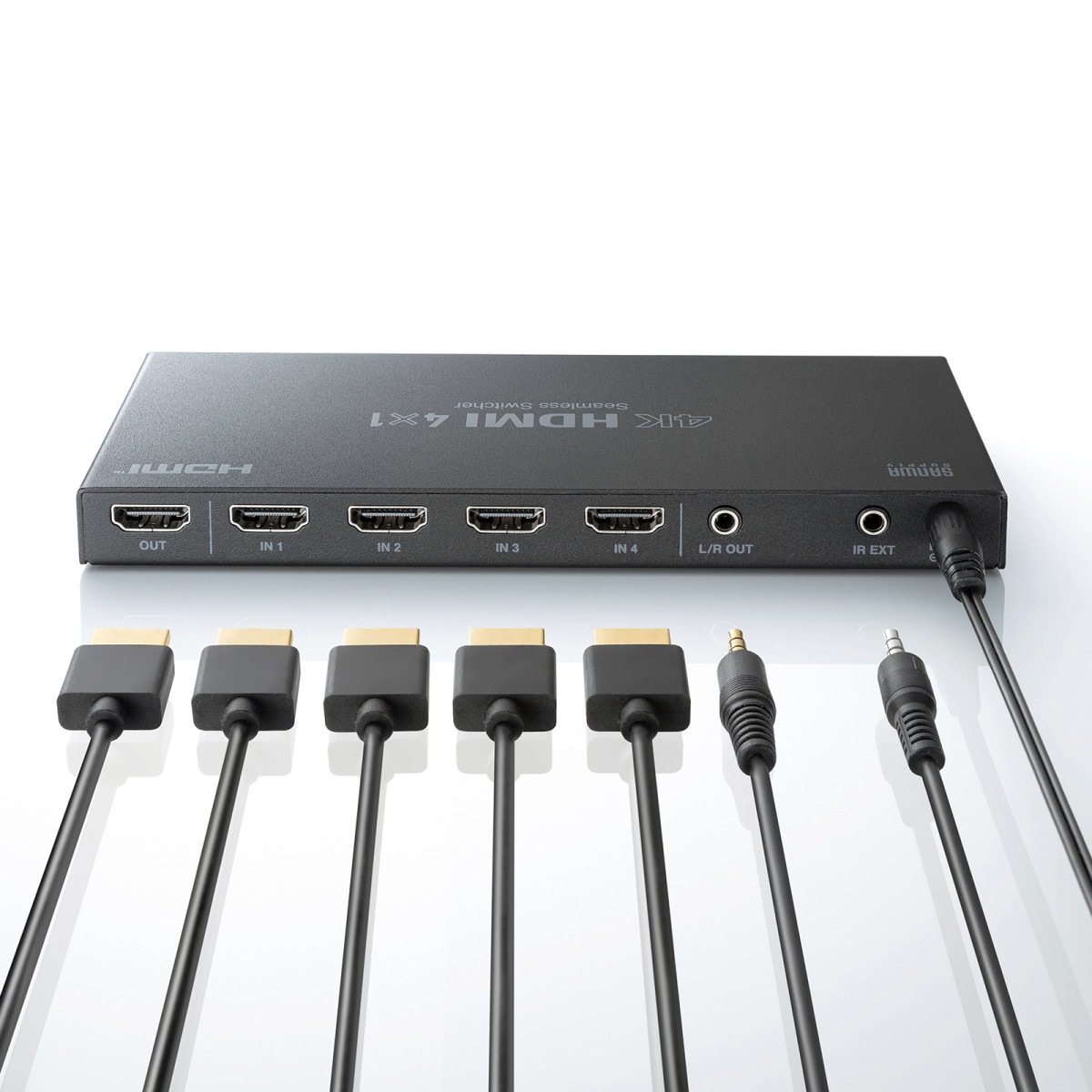 [SW-UHD41RSL] 4����1����HDMI���ش�(4K�б�/������쥹����/��⥳���դ�)