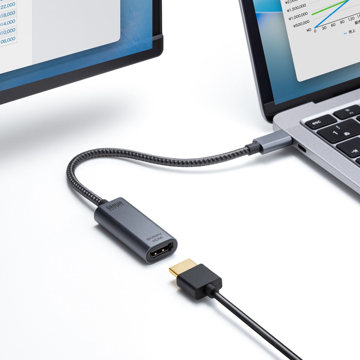 [AD-ALC8KHDR] USB Type-C��HDMI�Ѵ������ץ�(8K/60Hz/HDR)