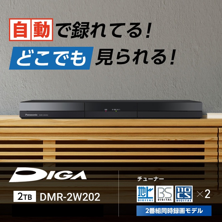 [DMR-2W202] ò 饦DIGA(ǥ) 2TB HDD ֥롼쥤쥳 2塼ʡ ̵LAN¢