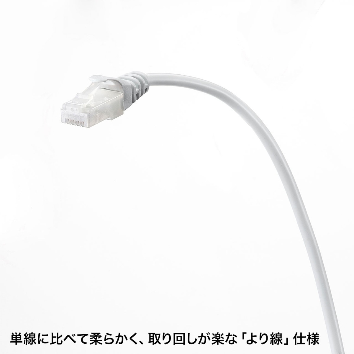 [LA-Y5TS-03] �ĥ��ޤ��ɻߥ��С��դ�CAT5e�����ӥå��б�LAN�����֥�(3m���ۥ磻��)