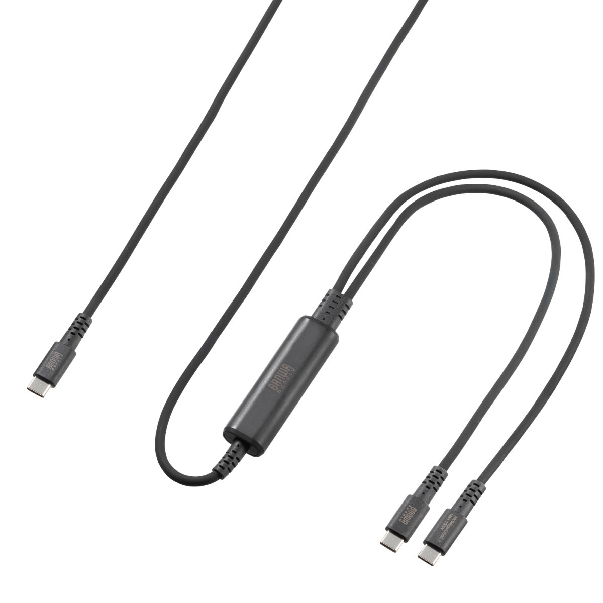 [KU-CCP100D12BK] USB2.0Type-C�����֥�(2��Ʊ������+�̿���PD100W��1.2m)