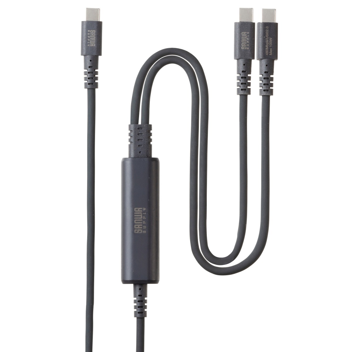 [KU-CCP100D12BK] USB2.0Type-C�����֥�(2��Ʊ������+�̿���PD100W��1.2m)