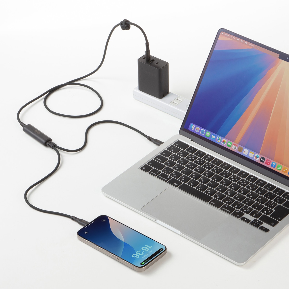 [KU-CCP100D12BK] USB2.0Type-C�����֥�(2��Ʊ������+�̿���PD100W��1.2m)