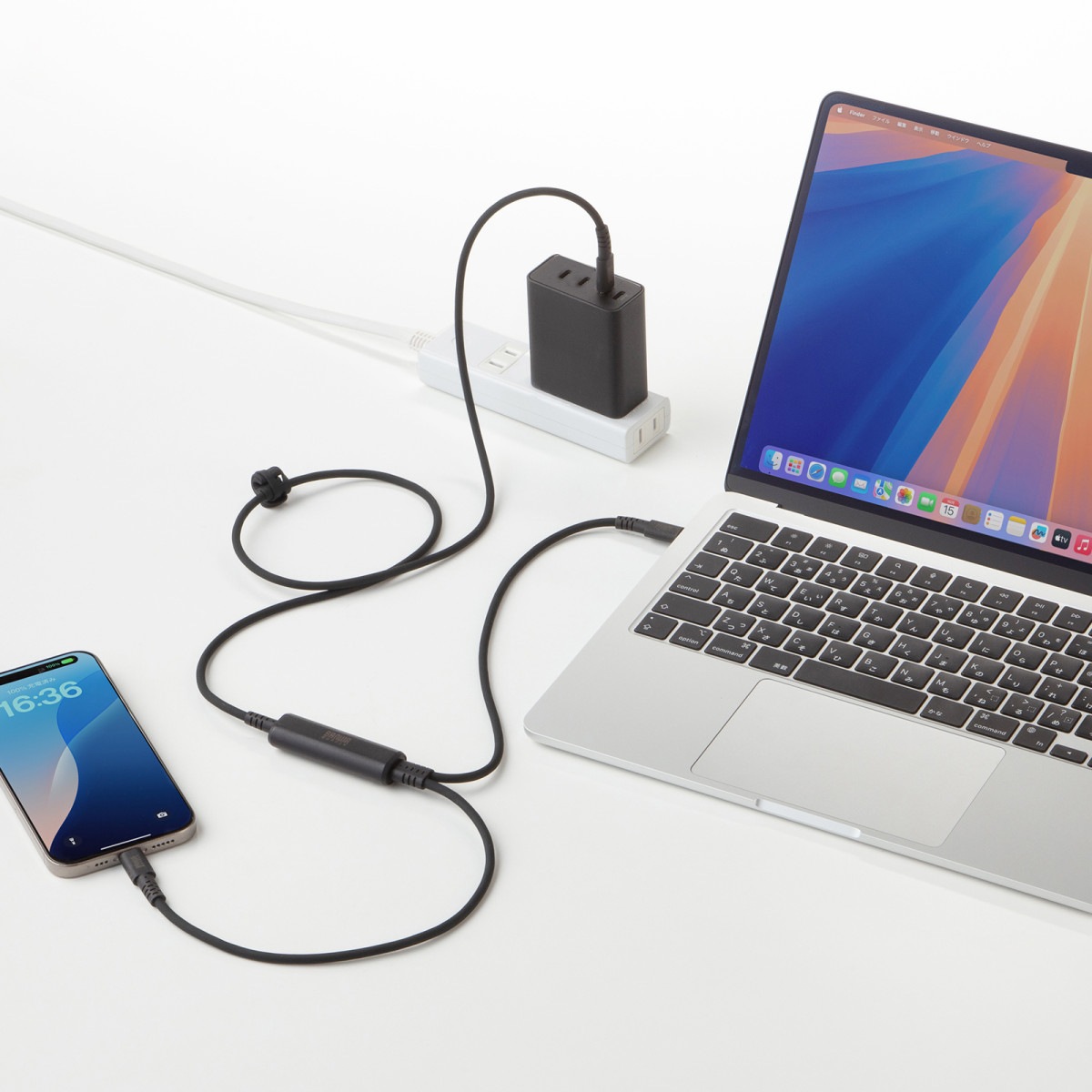 [KU-CCP100D12BK] USB2.0Type-C�����֥�(2��Ʊ������+�̿���PD100W��1.2m)