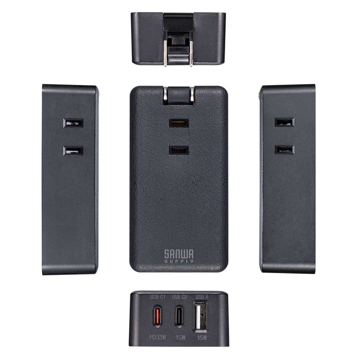 [TAP-MC2A1AC3BK] ��Х��륿�å�(AC��3�ĸ�+Type-C��2��USB-A��1��PD33W���֥�å�)