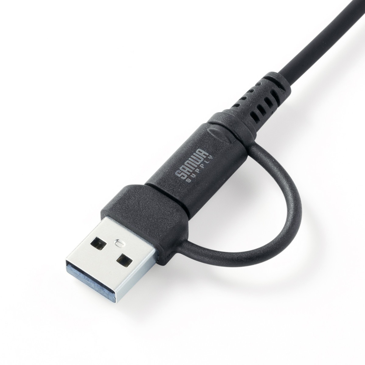 [KU-CCP60ACC10BK] USB2.0Type-C�����֥�(CtoA�Ѵ������ץ��դ���PD60W��1m���֥�å�)